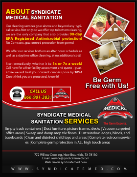 medical sanitation company flyer