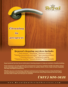 Order a custom flyer for your cleaning company.  Only $50