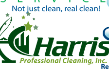 green fonts with white background Harris Professional, Inc company logo design